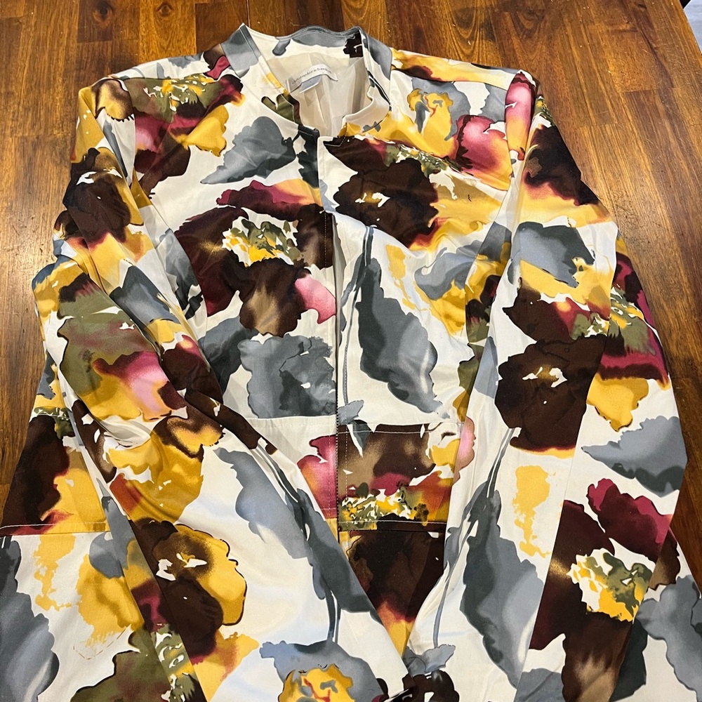 Christopher & Banks Multicolor Floral Bomber Jacket